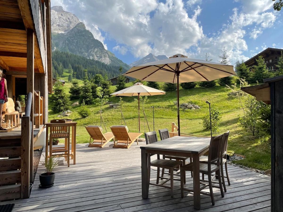 Alpen Charme - Chalet D'Hotes Et Spa Bed & Breakfast Gsteig Exterior foto